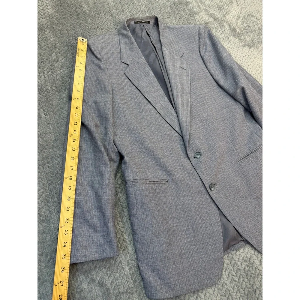 Yves Saint Laurent Blazer Mens 42 R Classic Fit Blue Pinstripe Wool France VTG